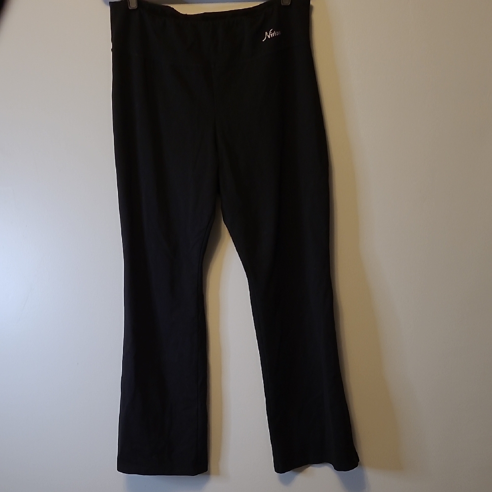 Black Nirlon Casual Pants
